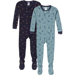 2-Pack Baby & Toddler Boys Guitars Snug Fit Footed Pajamas