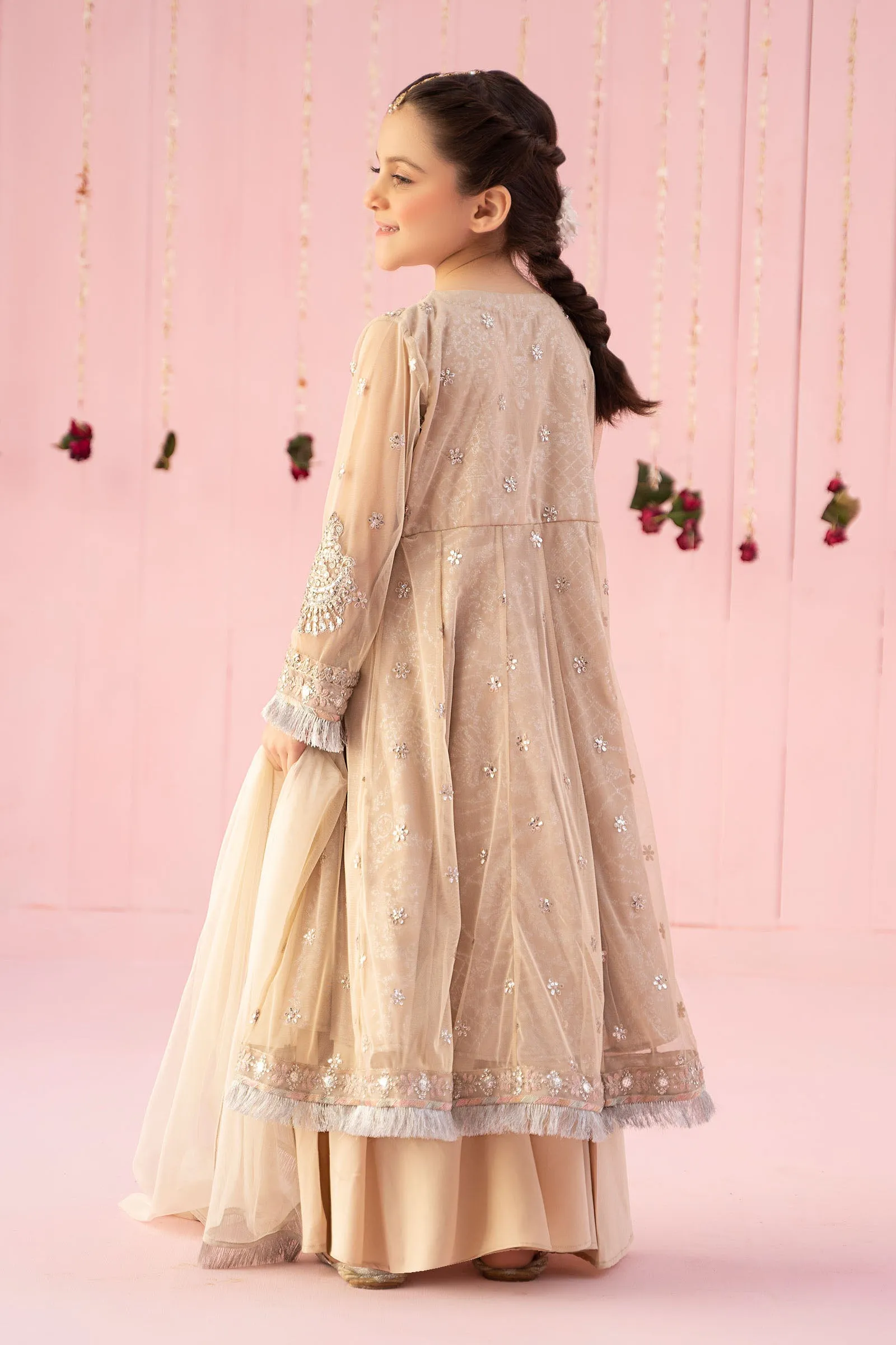 3 Piece Embroidered Net Suit | MKS-EF24-08