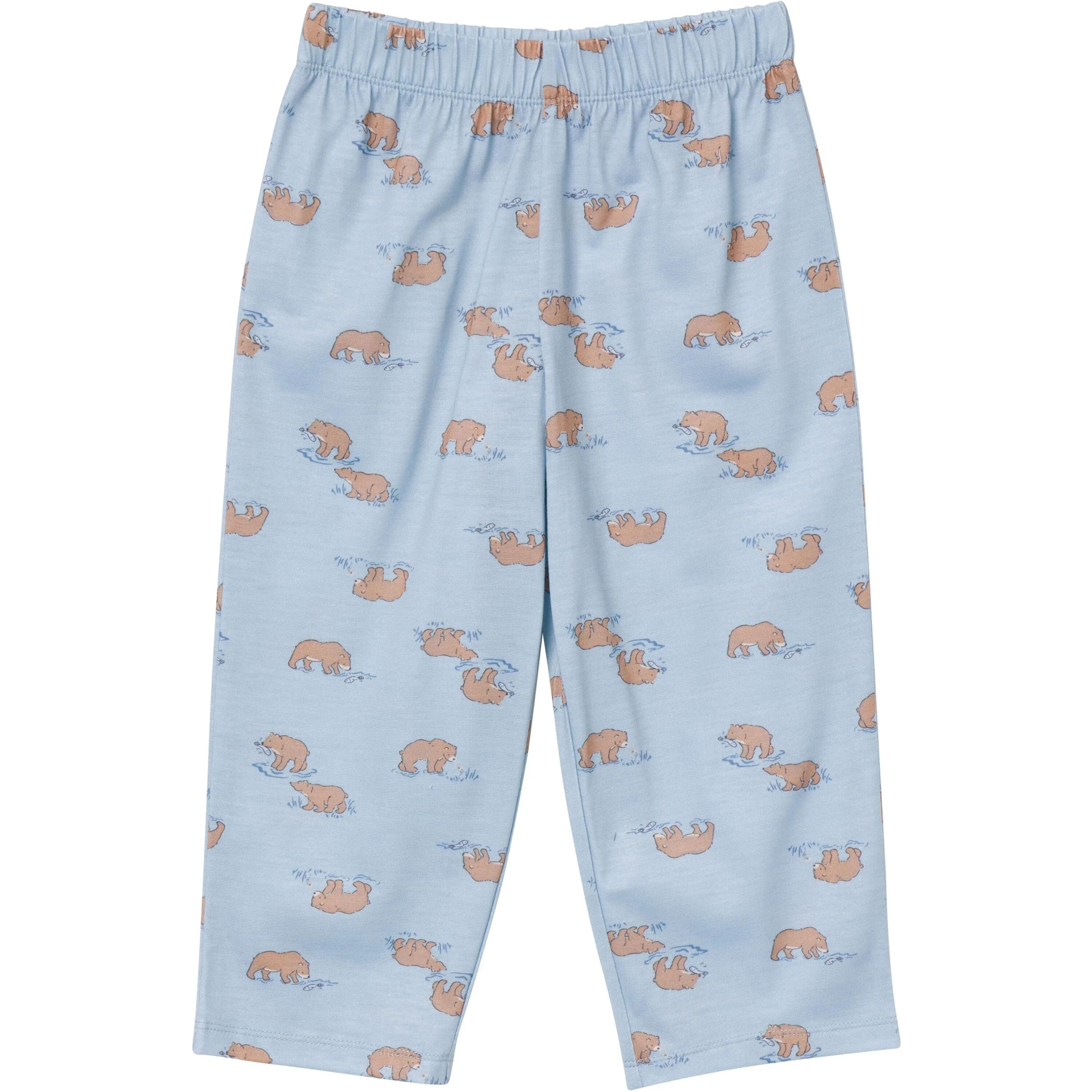 3-Piece Toddler Boys Bear T-Shirt, Shorts & Pants Pajama Set