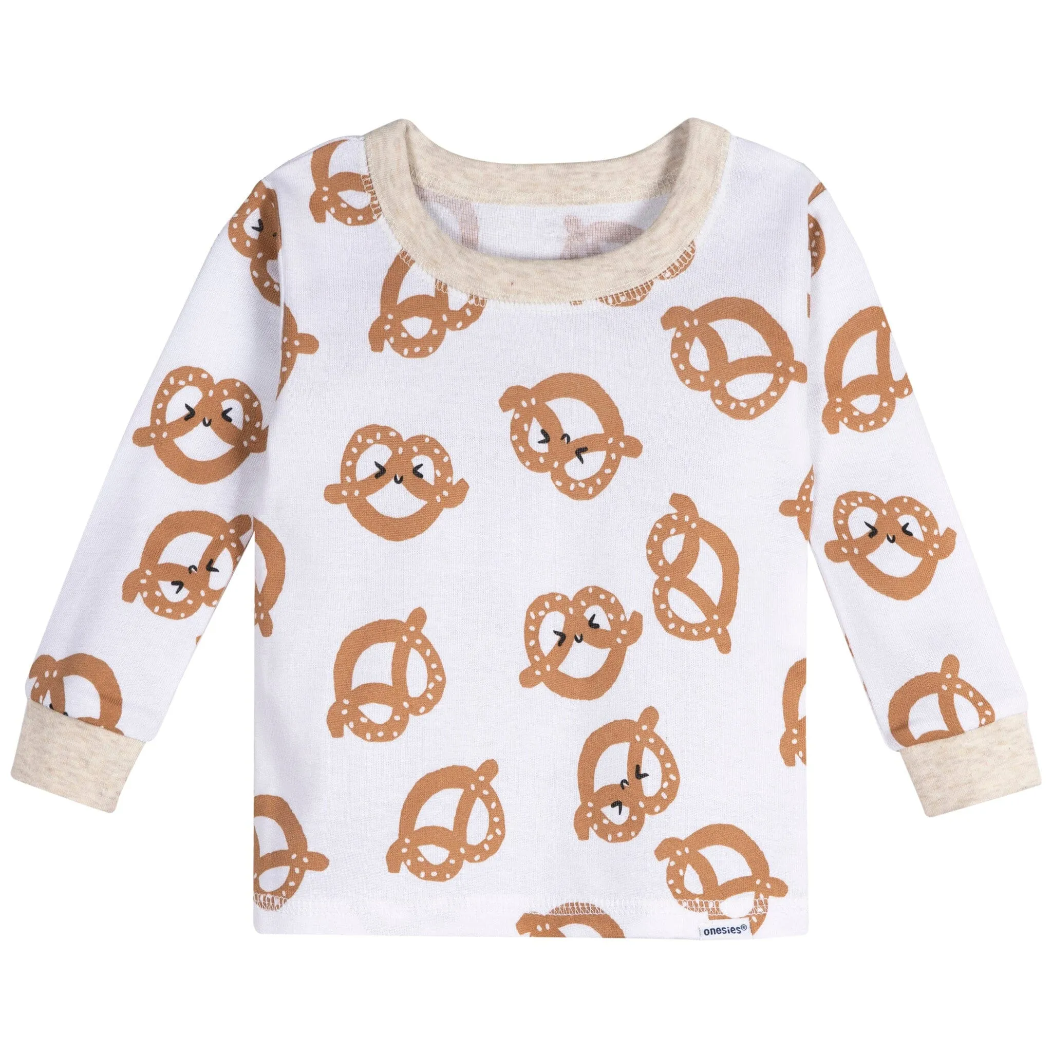 4-Piece Baby Neutral Pretzels Pajamas Sets