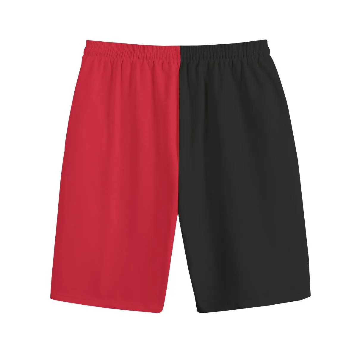 AM&IS Red Color Block Men's Shorts | 100% Cotton