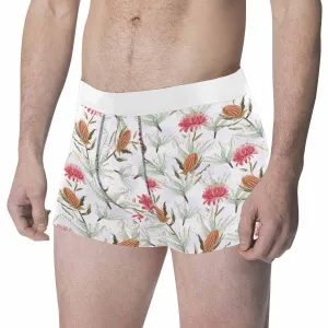 Australian Wattle Large Print Men's All Over Print Boxer Briefs (Made In AUS)