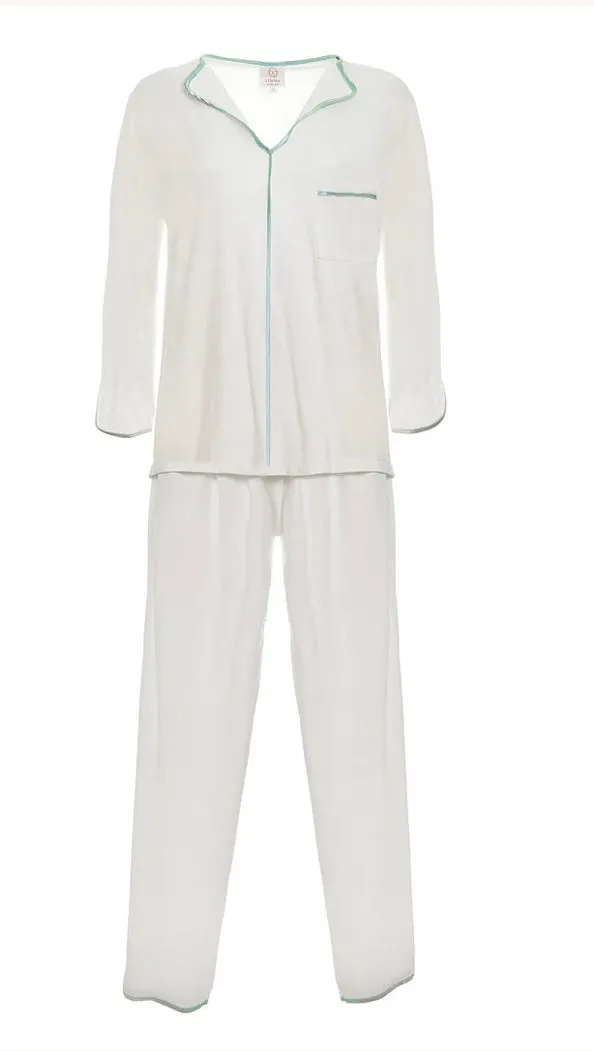 Birdie Modal Knit Pajamas - Seafoam