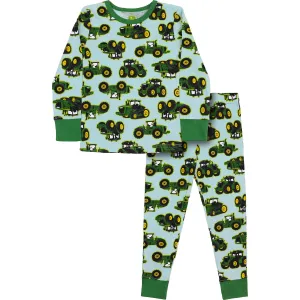 Blue Tractor Pattern Toddler PJs