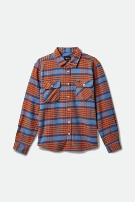 Bowery L/S Flannel - Blue Heaven/Paradise Orange/Pacific Blue