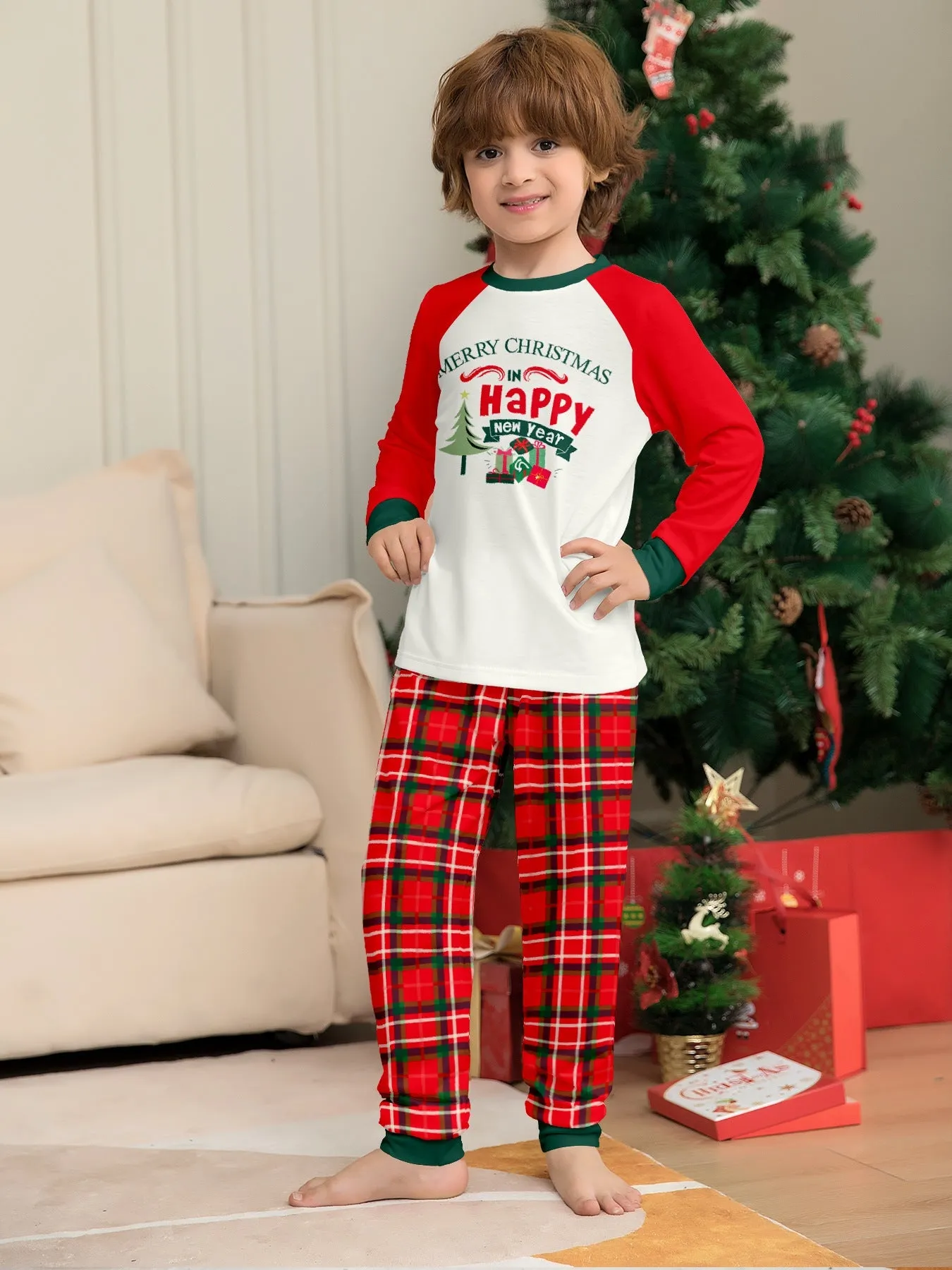 Christmas Tree Printed Family Matching Christmas Pajamas Sets