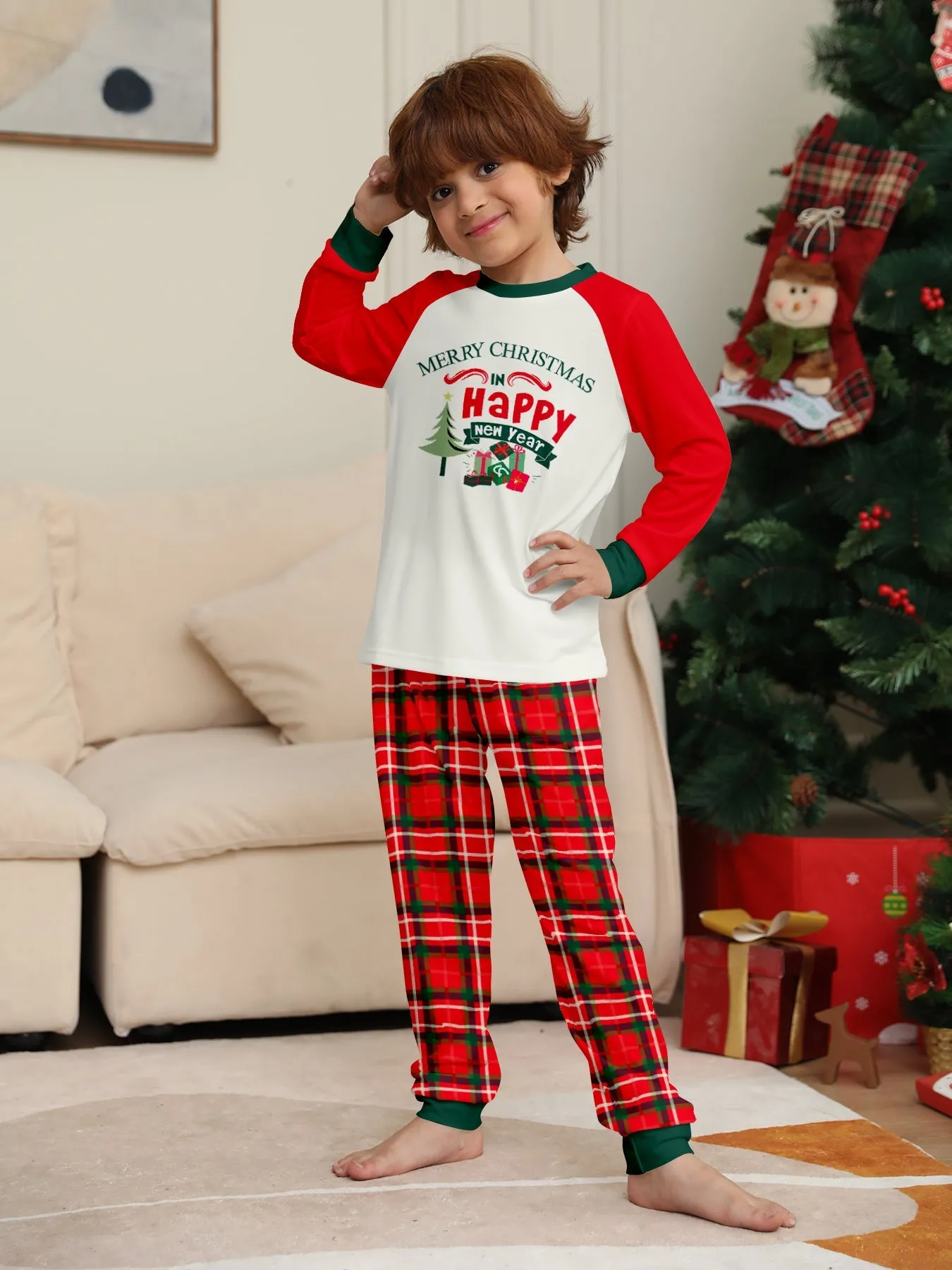 Christmas Tree Printed Family Matching Christmas Pajamas Sets