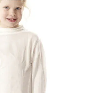 Dreamskin Female Long Sleeved Silk Polo Neck Top Sizes 7-10 yrs