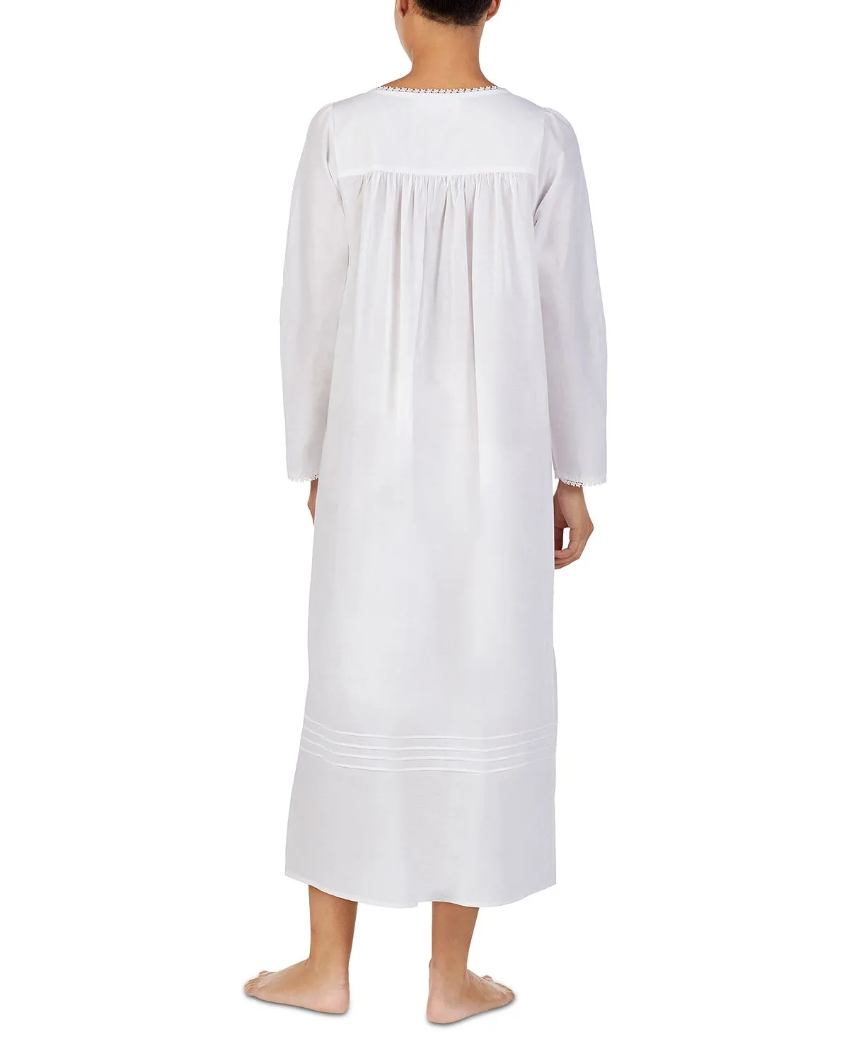 Eileen West Cotton Pintuck Ballet Nightgown, White