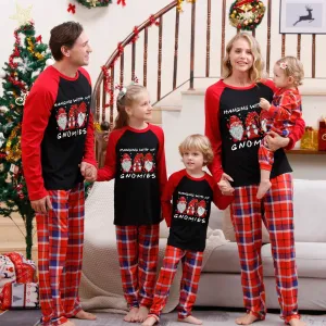 Family Matching Santa Plaid Print Holiday Pajama Set