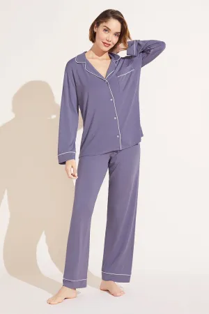 Gisele - The Long PJ Set, Delphinium/Ivory