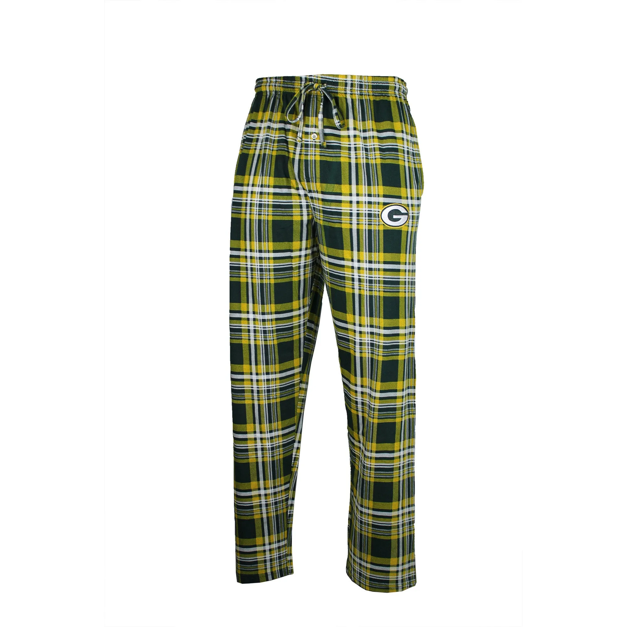 Green Bay Packers NFL Team Apparel Adult Plaid Sleepwear Pajama Pants