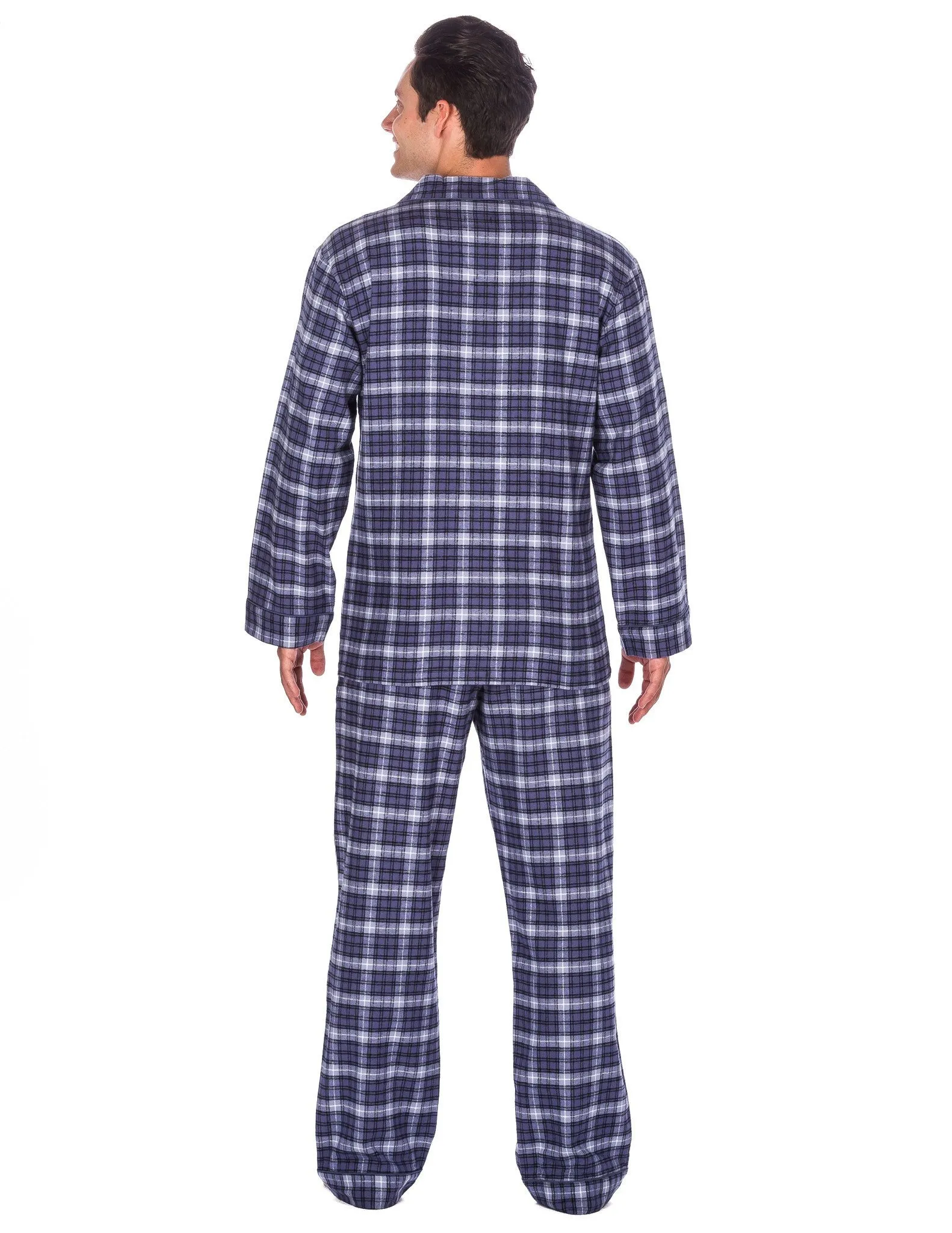 Men's Premium 100% Cotton Flannel Pajama Sleepwear Set (Relaxed Fit)