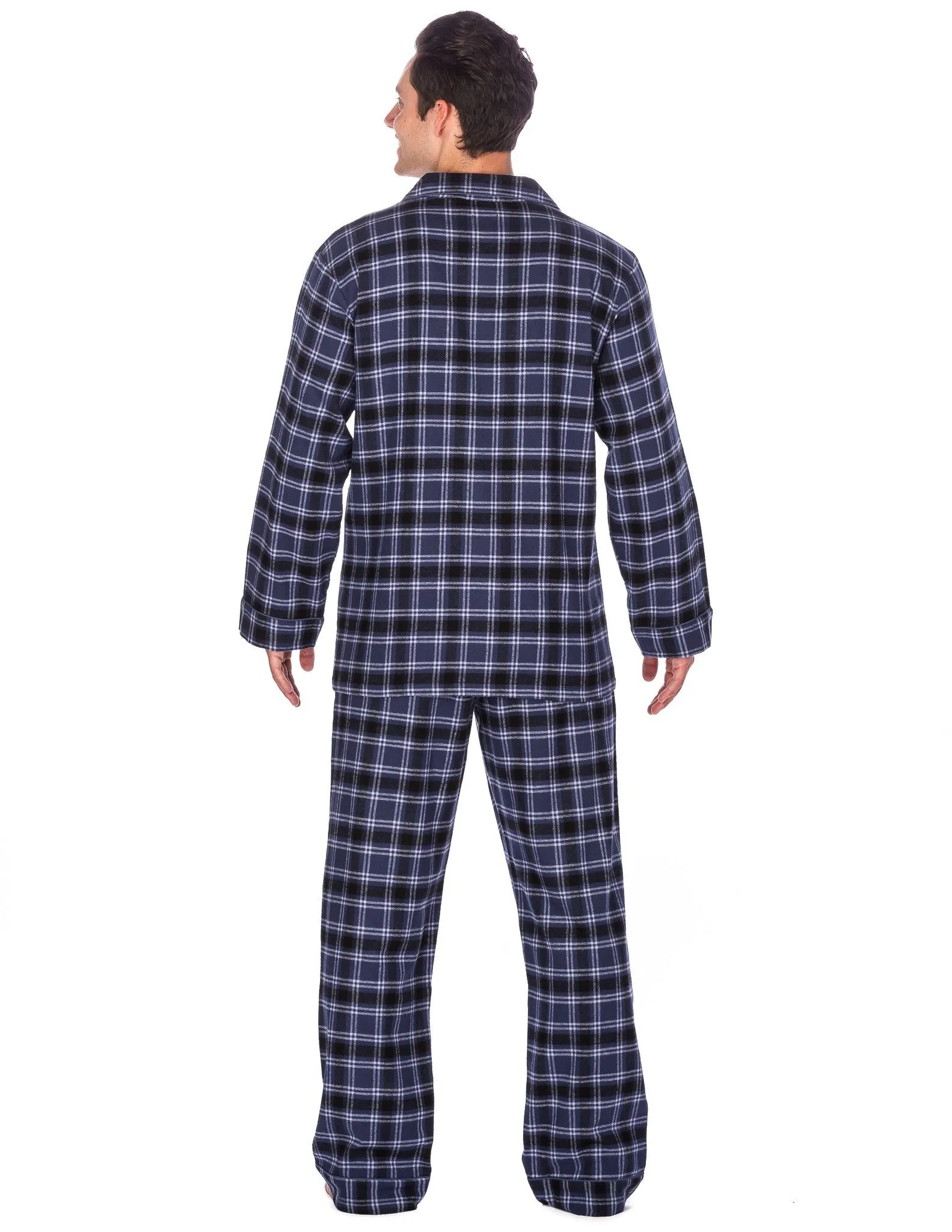 Men's Premium 100% Cotton Flannel Pajama Sleepwear Set (Relaxed Fit)