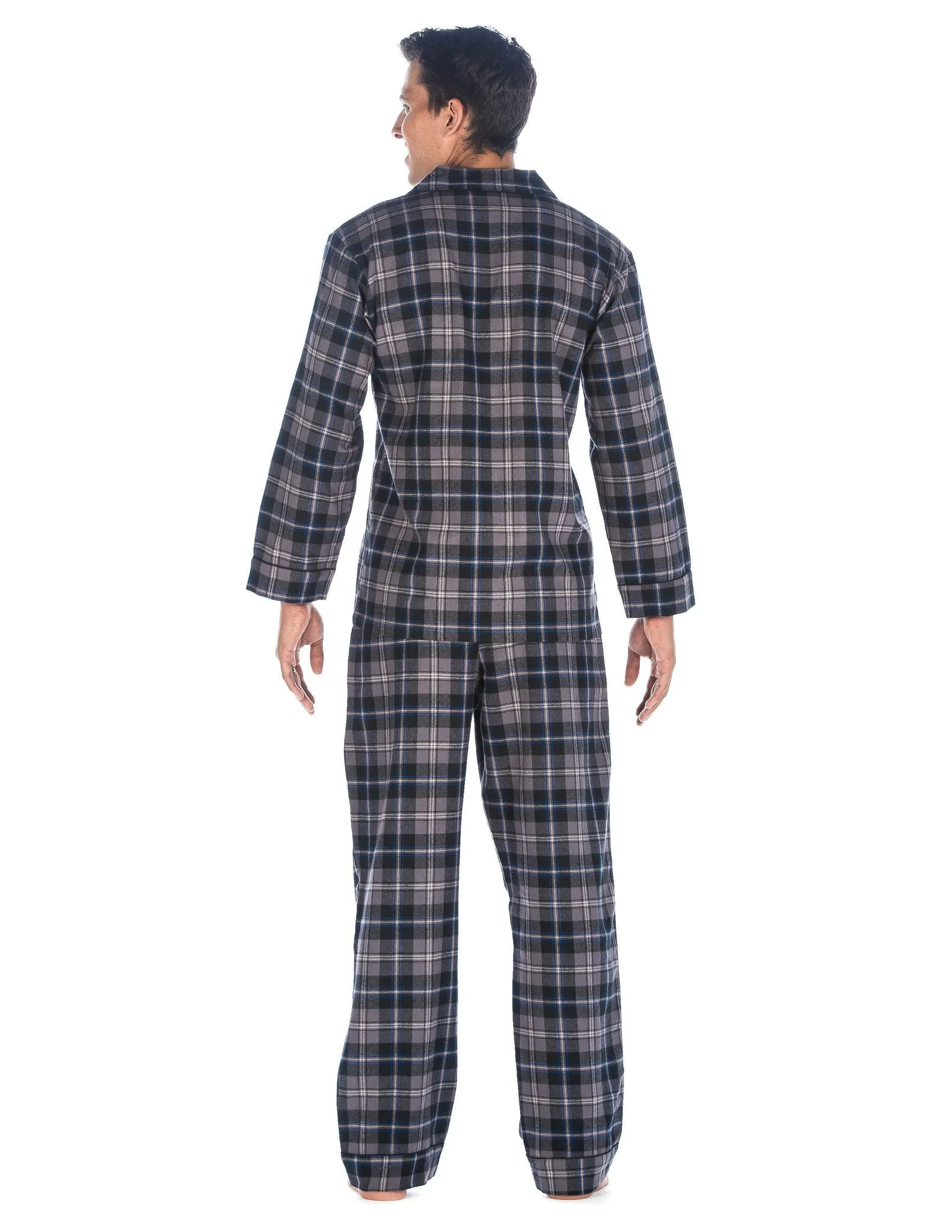 Men's Premium 100% Cotton Flannel Pajama Sleepwear Set (Relaxed Fit)