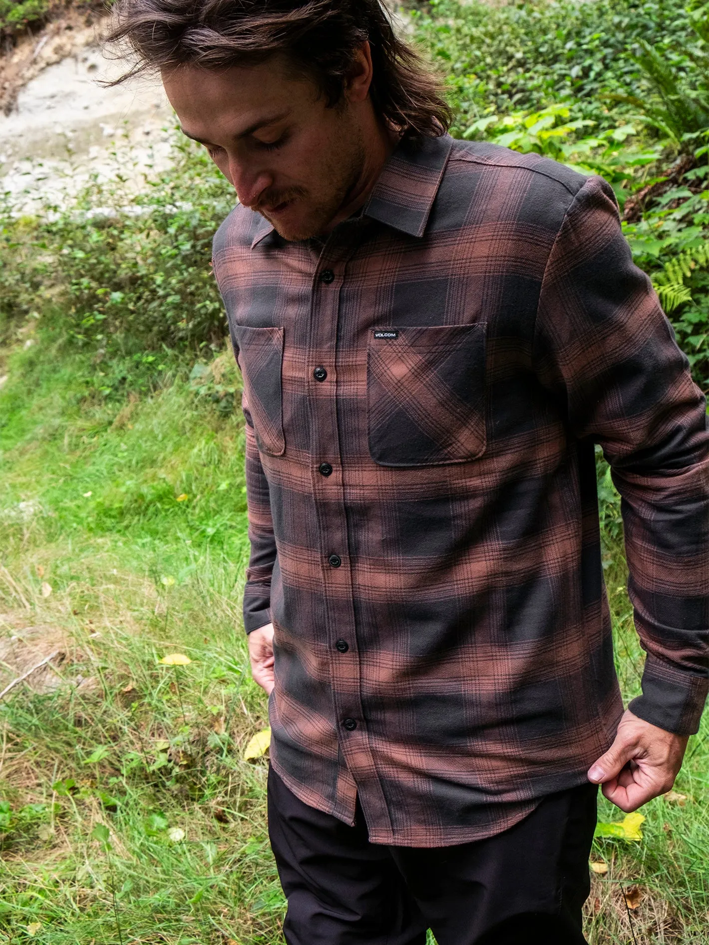 Netastone Flannel Long Sleeve Shirt - Stealth