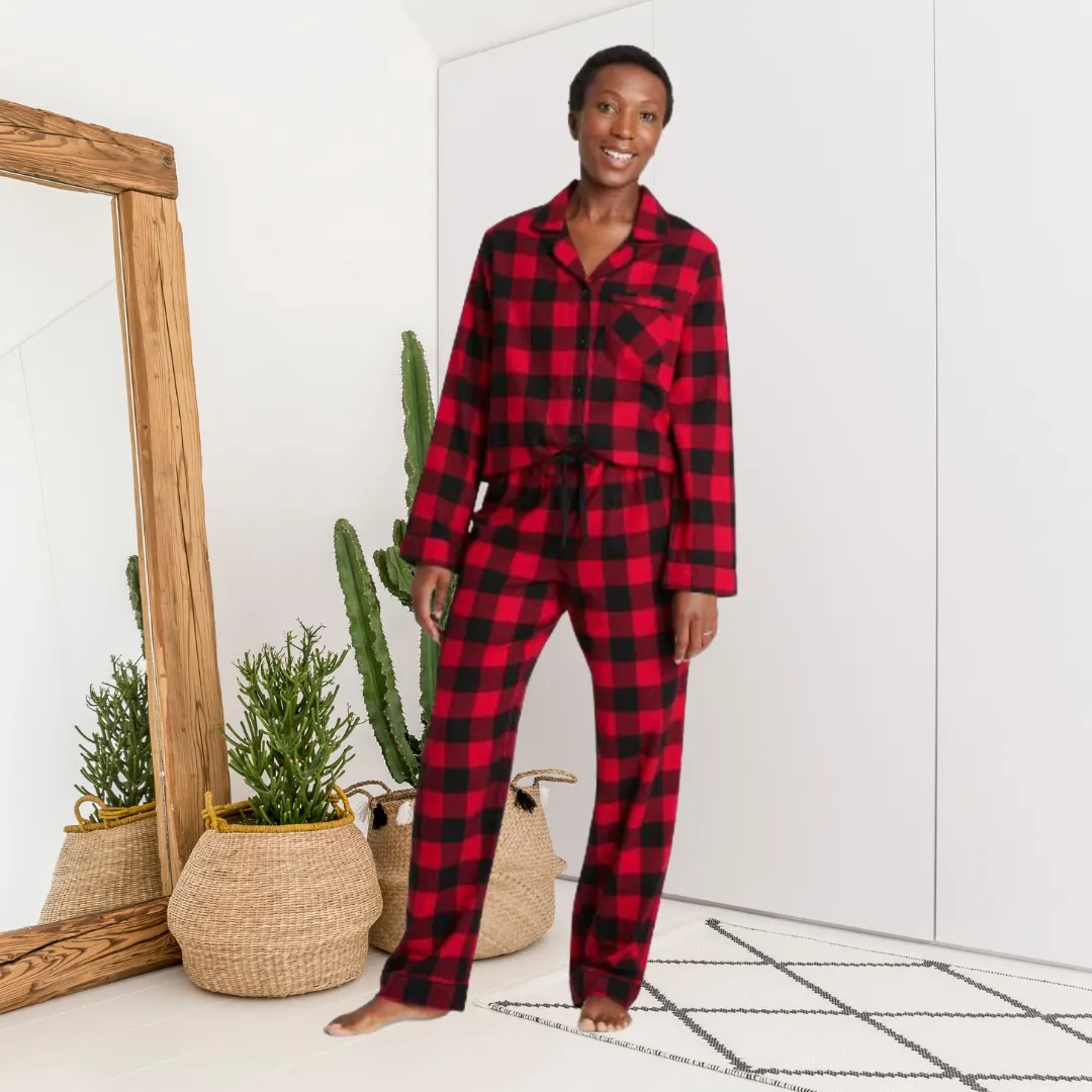 Plaid 2PC Flannel PJ Set