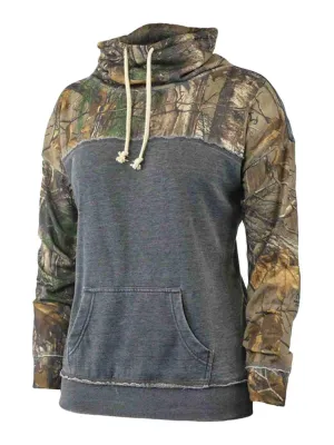 Realtree Active Camo & Gray WOMEN'S "Epic" Fleece Cowl Neck Sweatshirt