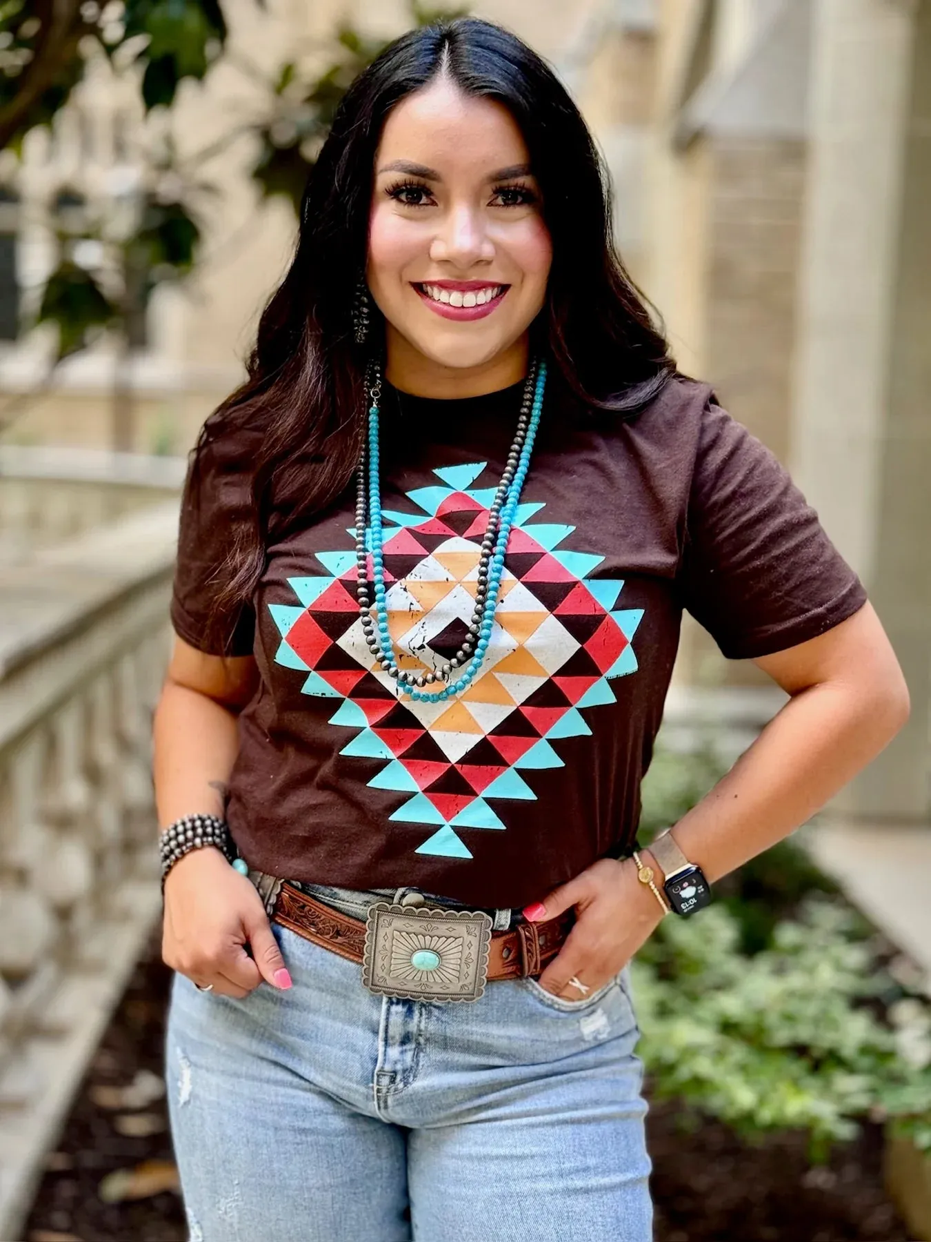 Ryanne's Fall Aztec Tee by Texas True Threads