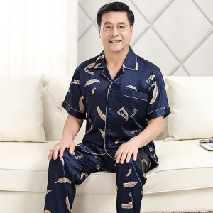 Thin ice silk pajamas