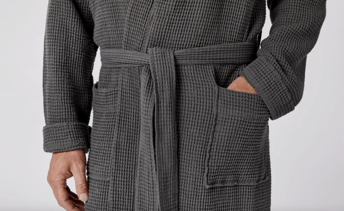 Unisex Organic Waffle Robe by Coyuchi