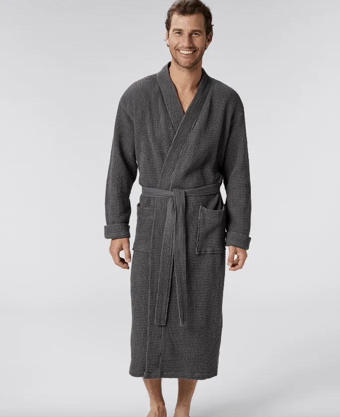 Unisex Organic Waffle Robe by Coyuchi