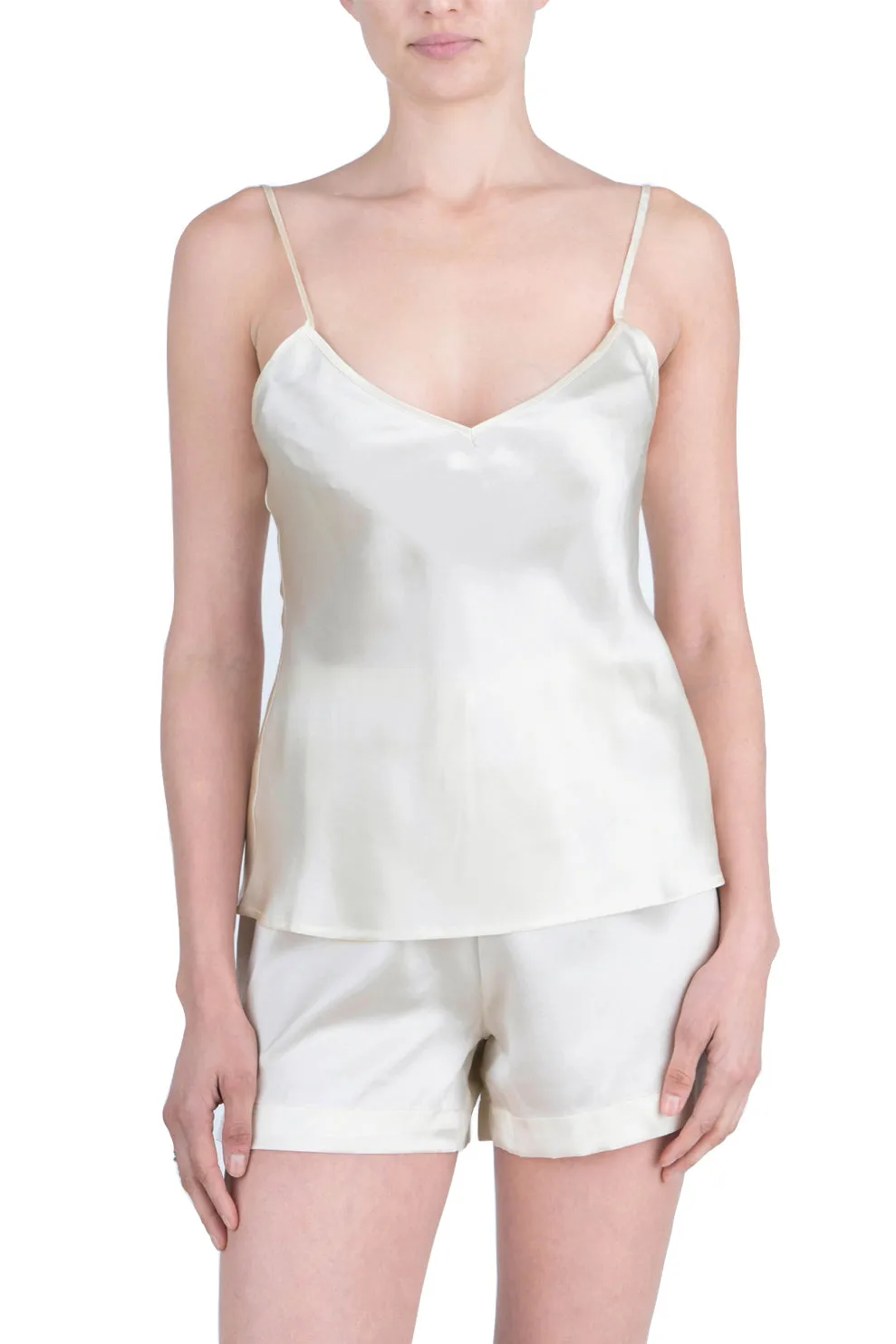 Women's 100% Silk Camisole and Short Set