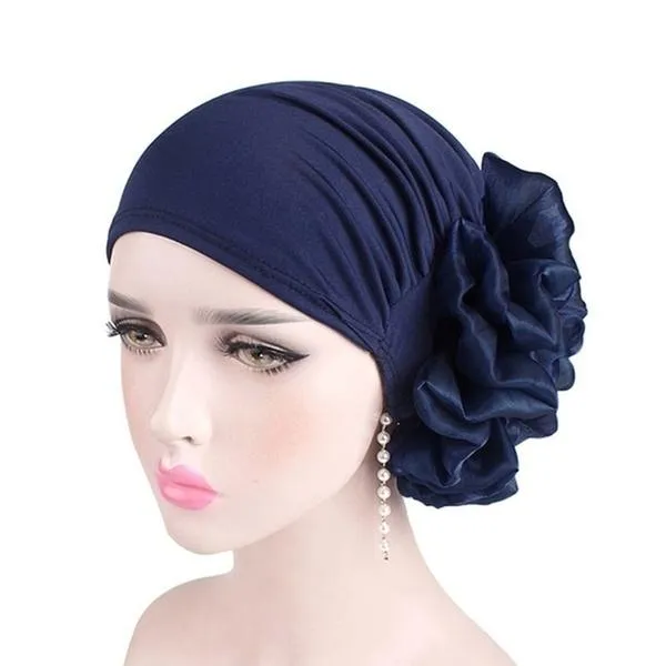 Women's Milk Silk Flower Turban