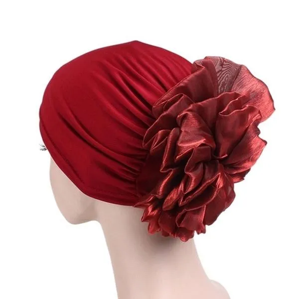 Women's Milk Silk Flower Turban